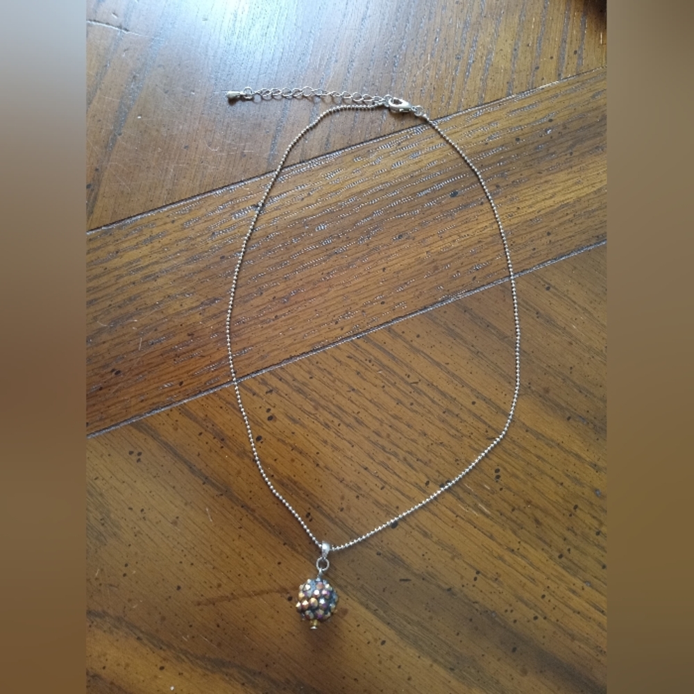 Rhinestone Sphere Vintage Necklace